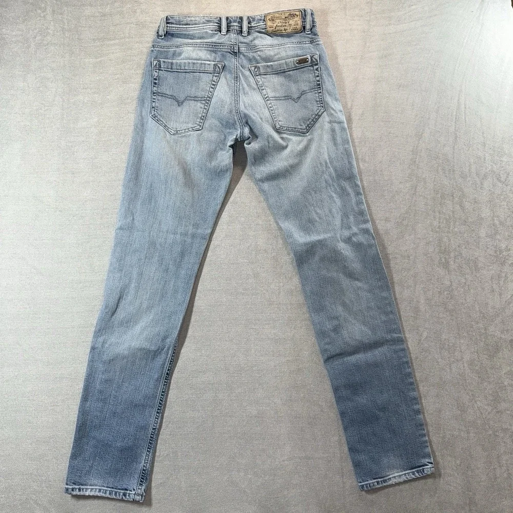 Diesel Jeans Men 28x32 Blue Tazy Slim Carrot Stretch‎ Light Wash Skater 008L5